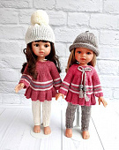 Осенняя одежда для куклы Paola Reina розовое с серым